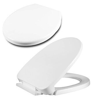 WC-Sits, Mjukstängande. Vit, Toalettsits i hårdplast
