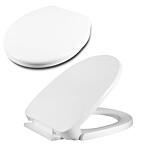 WC-Sits, Mjukstängande. Vit, PP Plast, 