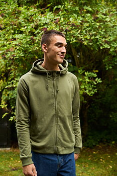 Hoodie med dold dragkedja - Unisex - Neutral - Fairtrade & EKO GOTS - 6 olika färger