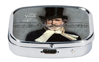 Pilleæsker med spejl, Giuseppe Verdi, Borddisplay med 30 stk., TEMA-produkt