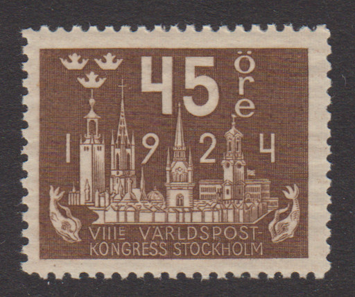 F 204, 45 öre Världspostkongressen **