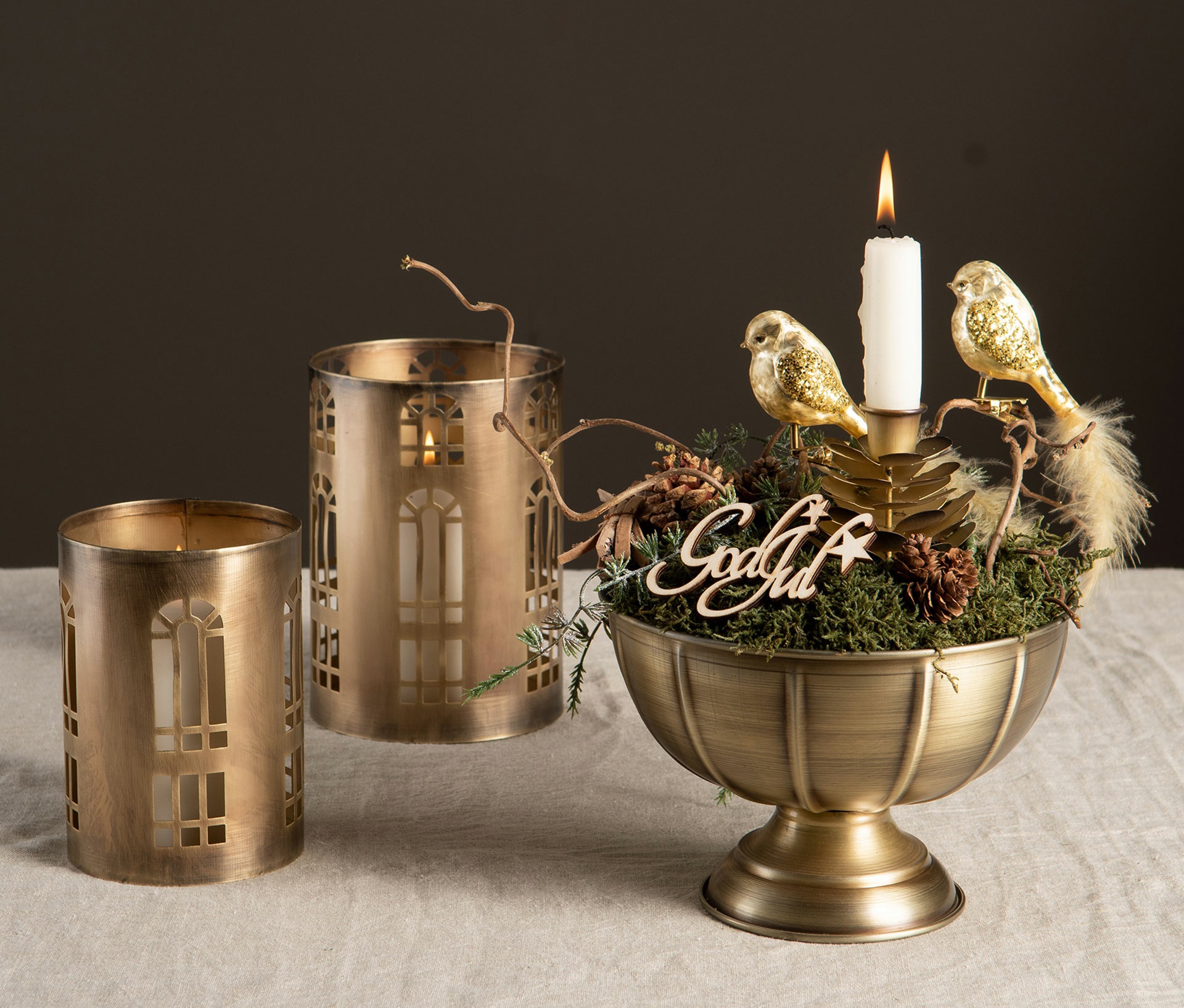 Lantern Window Antique Brass - 2-pack - 3