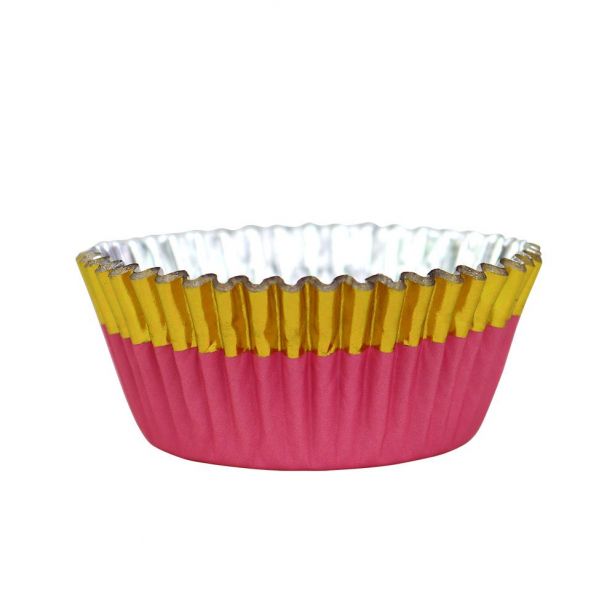 Muffinsformar Rosa med Guldkant