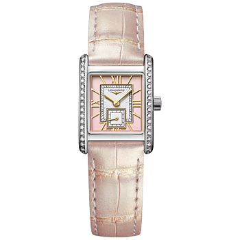L5.200.0.99.2 Longines Mini DolceVita romerska siffror diamant bezel 21,50 X 29,00 rosa