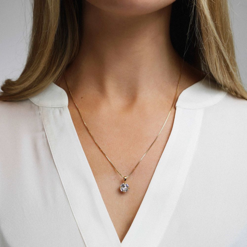 Caroline Svedbom Classic Petite halsband guld crystal