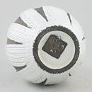 Anna-Lisa Thomson (Paprika 1949) Swelling Vase with White Leaf Relief 25 cm (2)
