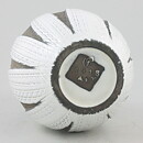 Anna-Lisa Thomson (Paprika 1949) Swelling Vase with White Leaf Relief 25 cm (2)