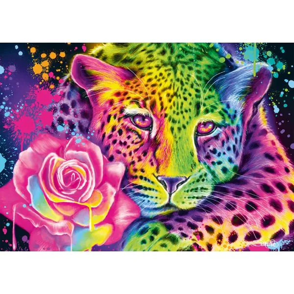 Neon Rainbow Leopard 1000 Bitar Schmidt