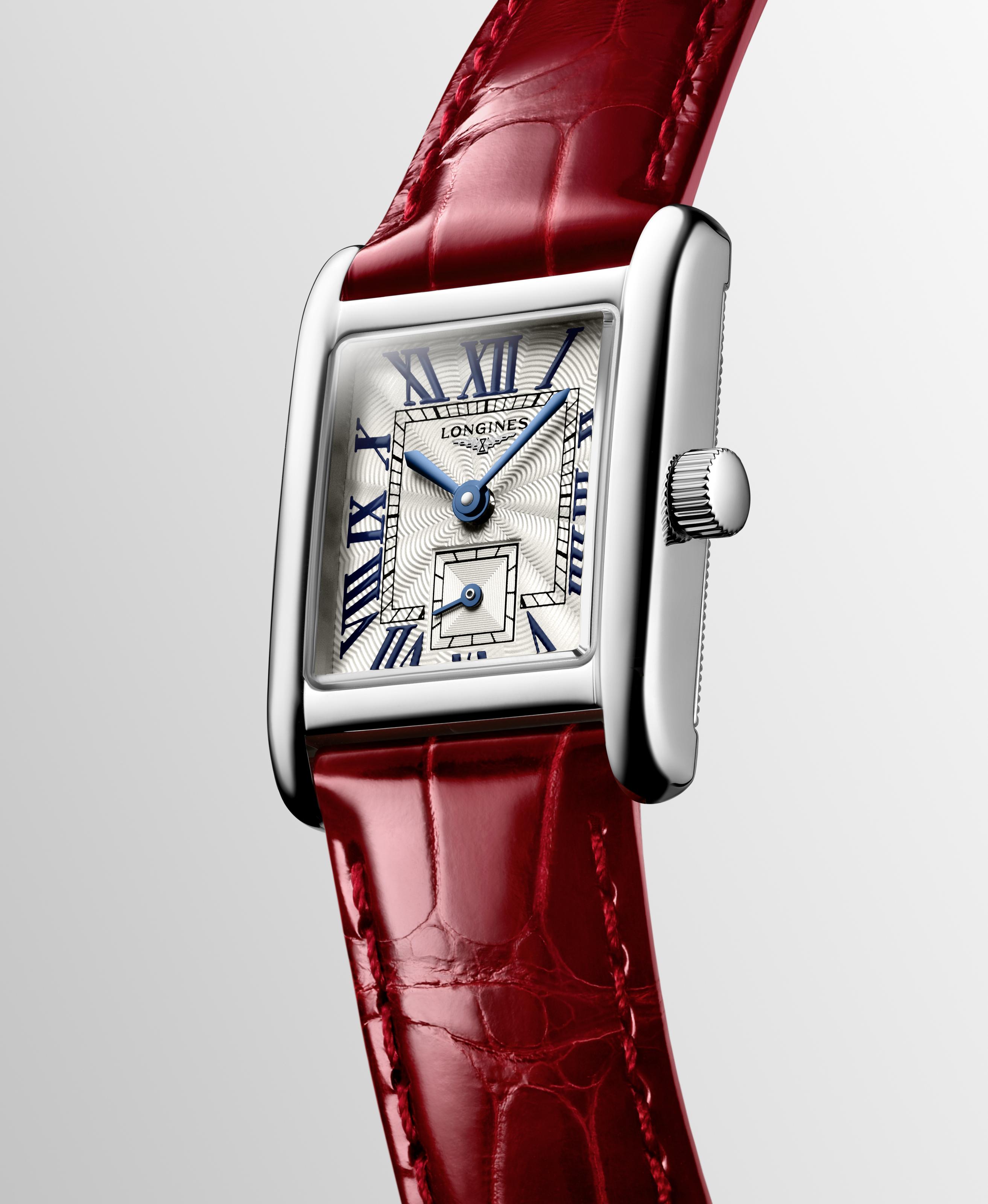 L5.200.4.71.5 Longines Mini DolceVita romerska siffror 21,50 X 29,00 röd