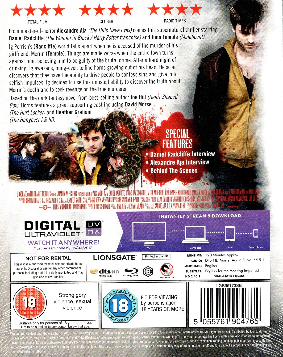 Horns (Steelbook) (ej svensk text) (Blu-ray) - 2