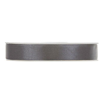 Satinband 15 mm - mörkgrå 1 m