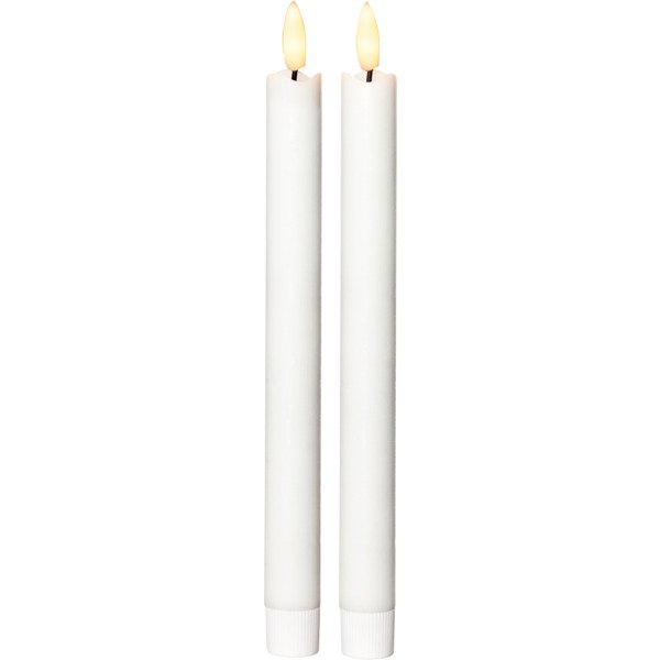 LED Antic candle 2-pack Flame, white - 2