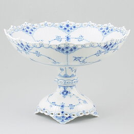 Royal Copenhagen (Blue Fluted 20th Century) Full Lace Bowl 21/15 cm #1020