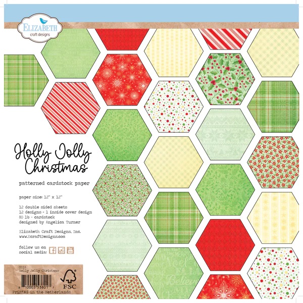Elizabeth  -  Printed Cardstock - Holly Jolly Christmas 12x12