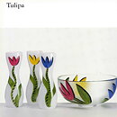 Ulrica Hydman–Vallien (Tulipa 1991) Rounded Bowl with Colorful Tulips 22 cm