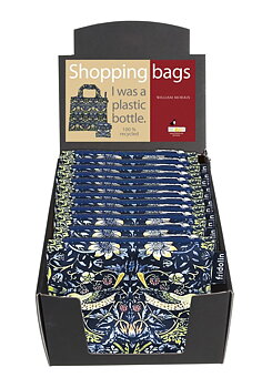 Eco bags, William Morris, Strawberry thief, Borddisplay med 12 stk.