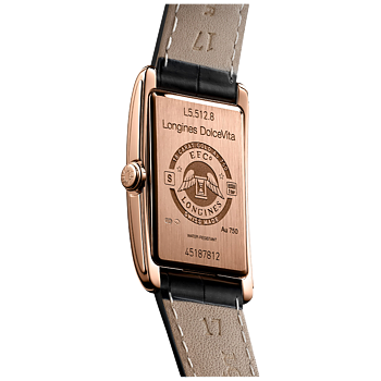 L5.512.8.71.0 Longines DolceVita romerska siffror 23,00 X 37,00 18 k rosé guld
