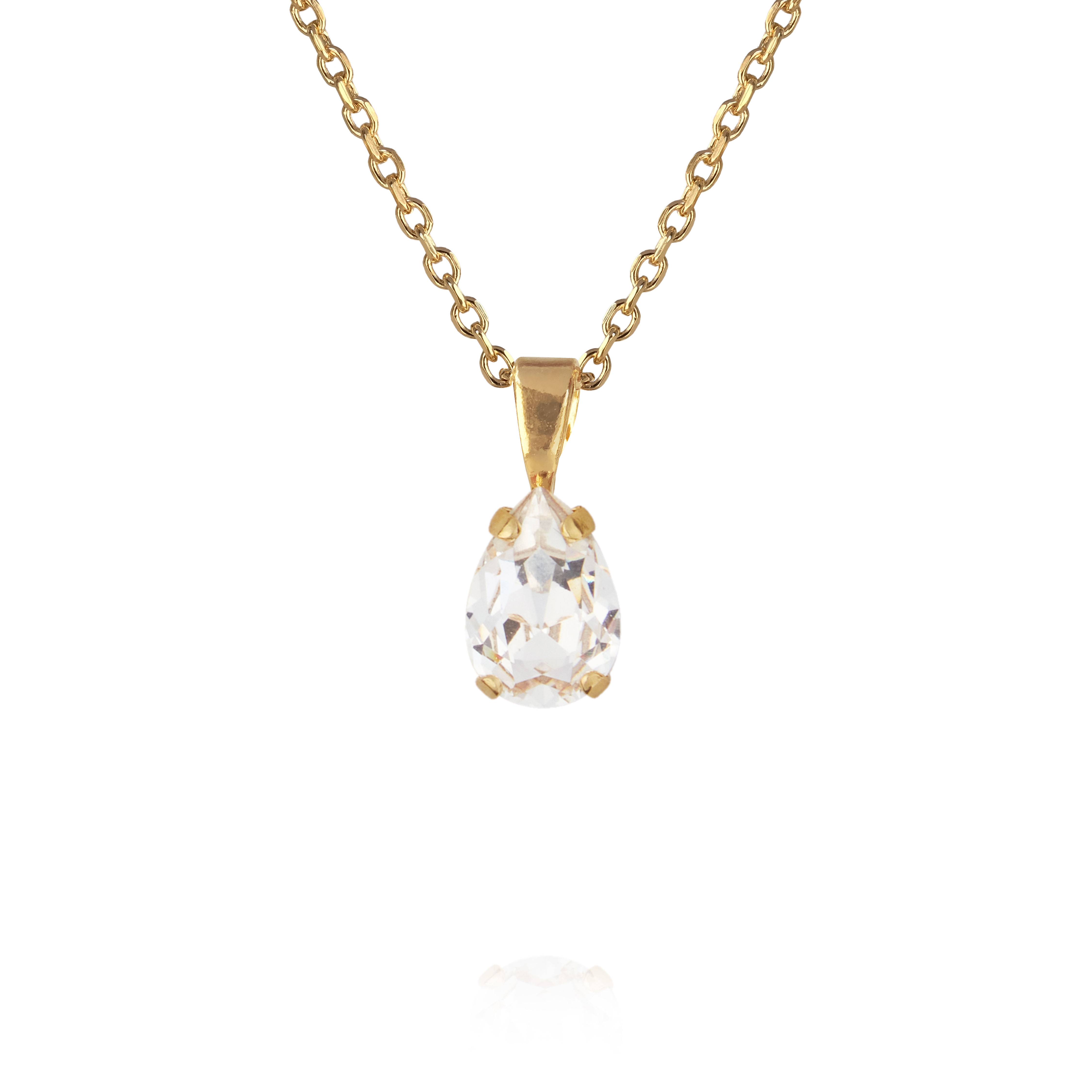 Caroline Svedbom Petite Drop halsband guld crystal