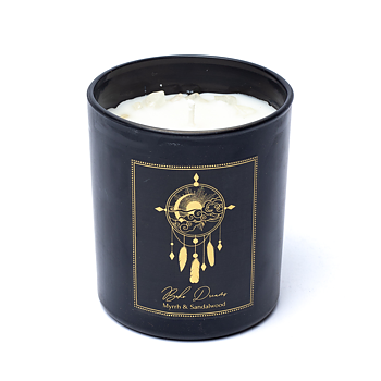 Manifestationsljus Boho Dreams i glas med lock