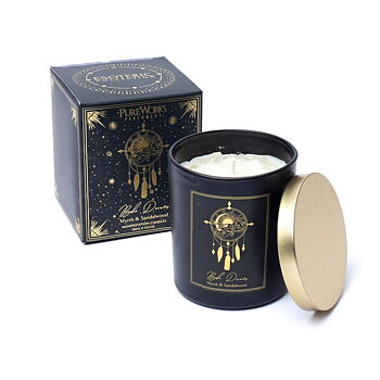 Manifestationsljus Boho Dreams i glas med lock