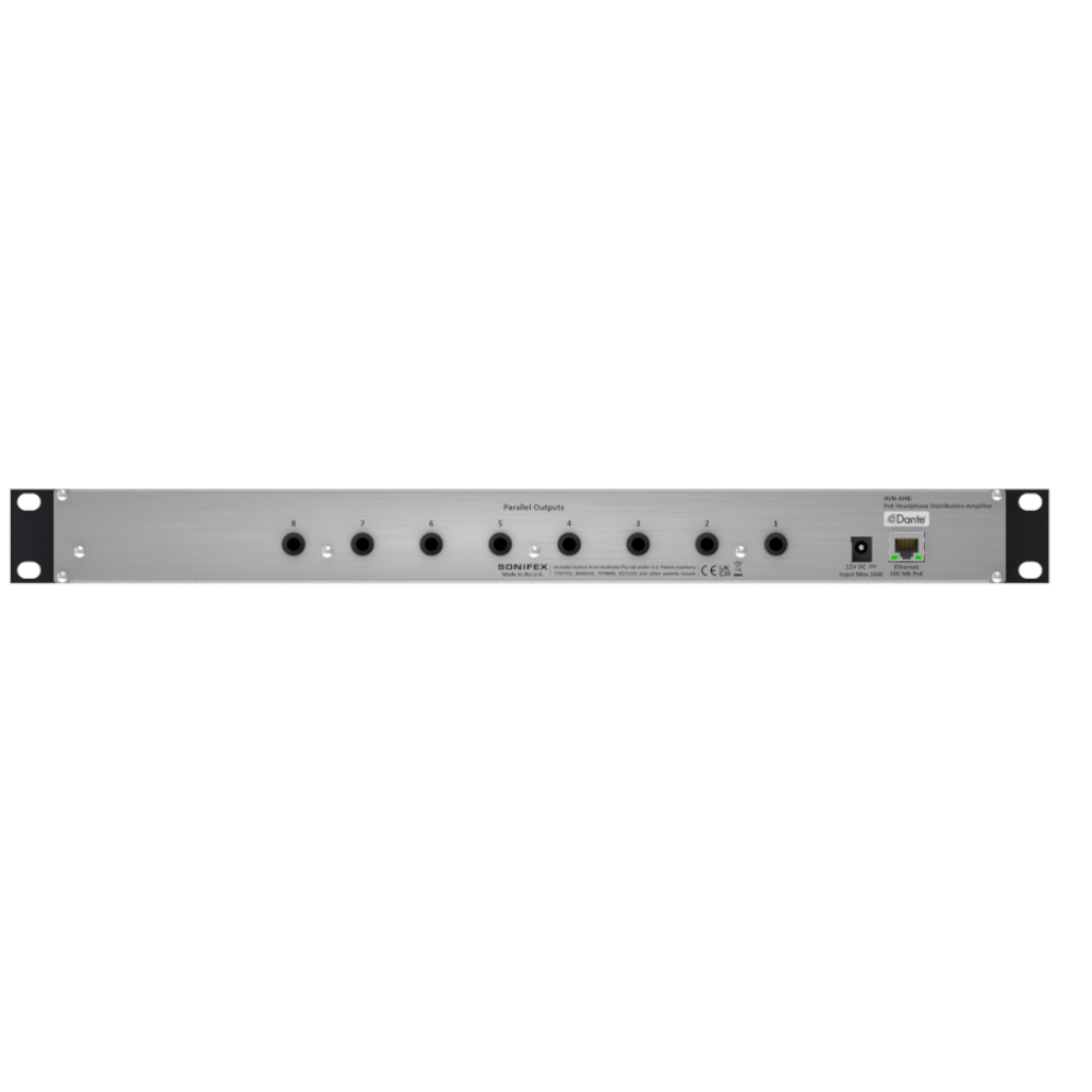 Sonifex - AVN-AH8, 8ch hörlursförstärkare med Dante - 3