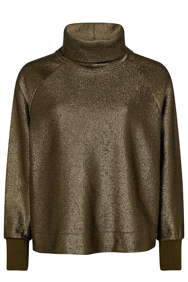 Mos Mosh - MMHunt Foil Sweatshirt Antique Brass  - 4