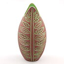 Hjördis Oldfors (Pil 1959) Red Organic Vase with Leaf Pattern 19 cm