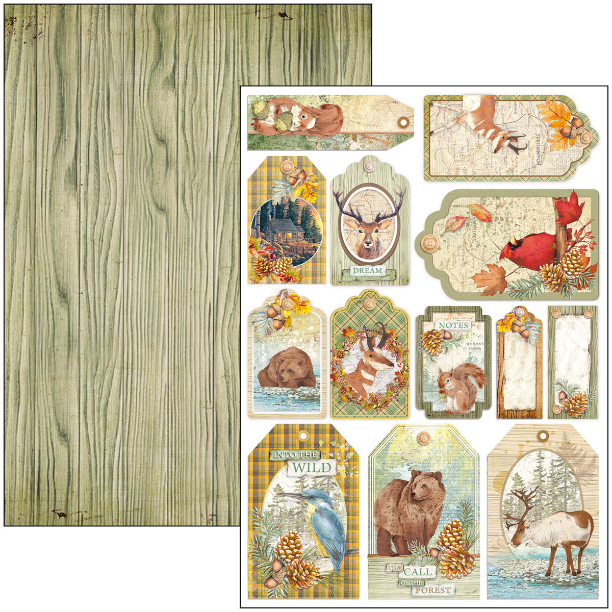 Ciao Bella - INTO THE WILD - Paper Pad A4 9 dubbelsidiga ark - 9