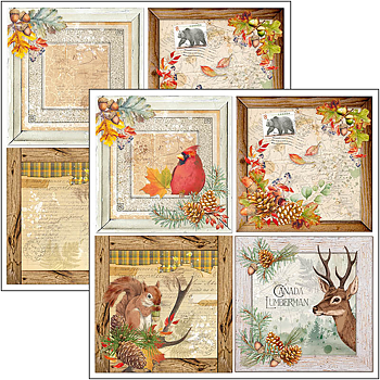 Ciao Bella - INTO THE WILD - PATTERNS PAD 12"X12"  - 8 olika dubbelsidiga ark
