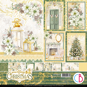 Ciao Bella - SPARKLING CHRISTMAS - PAPER PAD 12"X12" - 12 olika dubbelsidiga ark