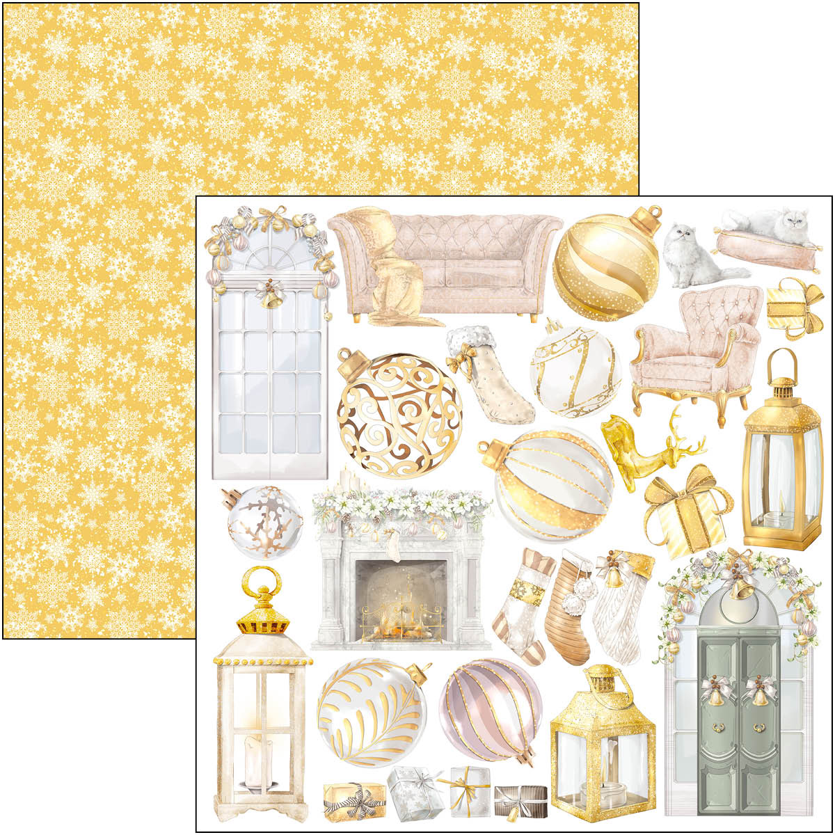 Ciao Bella - SPARKLING CHRISTMAS - PAPER PAD 12"X12" - 12 olika dubbelsidiga ark - 10