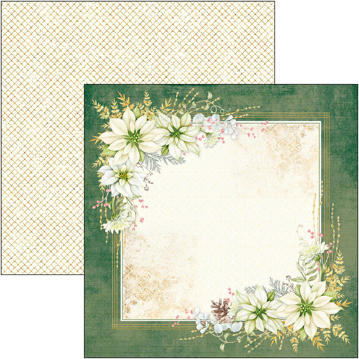 Ciao Bella - SPARKLING CHRISTMAS - PAPER PAD 12"X12" - 12 olika dubbelsidiga ark - 4