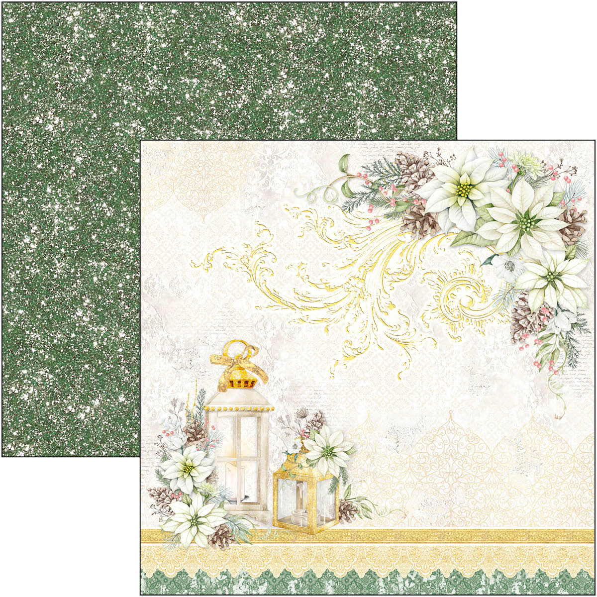 Ciao Bella - SPARKLING CHRISTMAS - PAPER PAD 12"X12" - 12 olika dubbelsidiga ark - 9