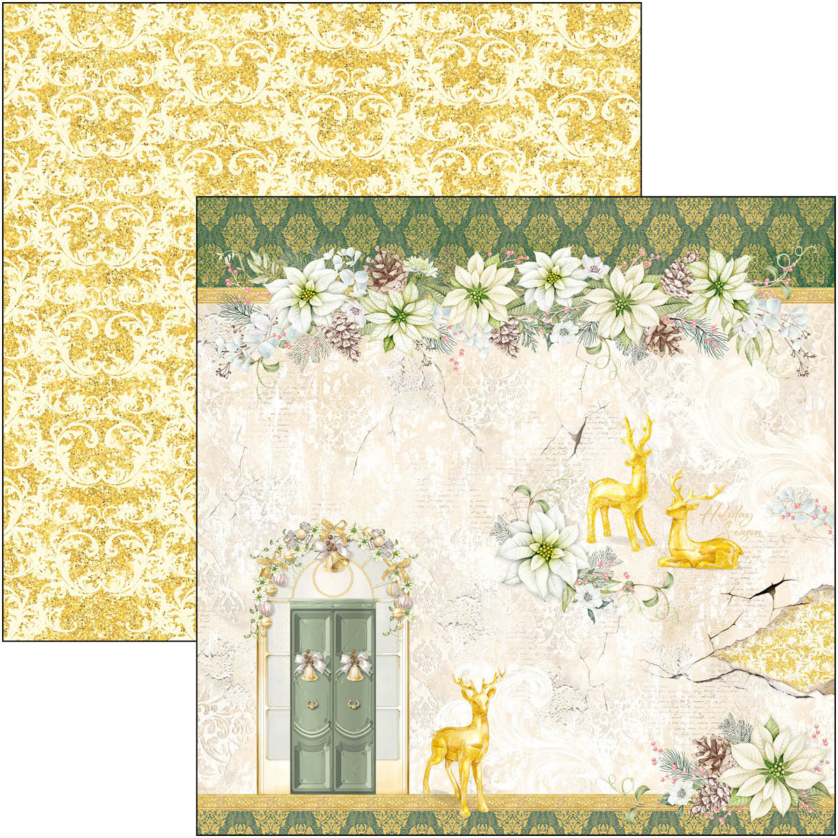Ciao Bella - SPARKLING CHRISTMAS - PAPER PAD 12"X12" - 12 olika dubbelsidiga ark - 6