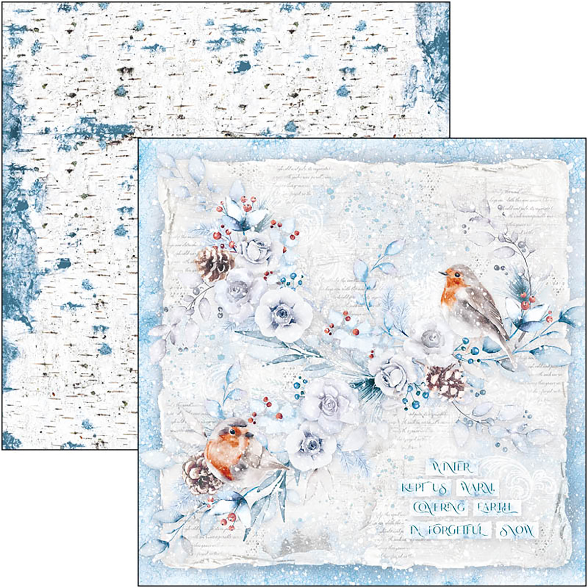 Ciao Bella - WINTER JOURNEY - PAPER PAD 12"X12" - 12 olika dubbelsidiga ark - 9