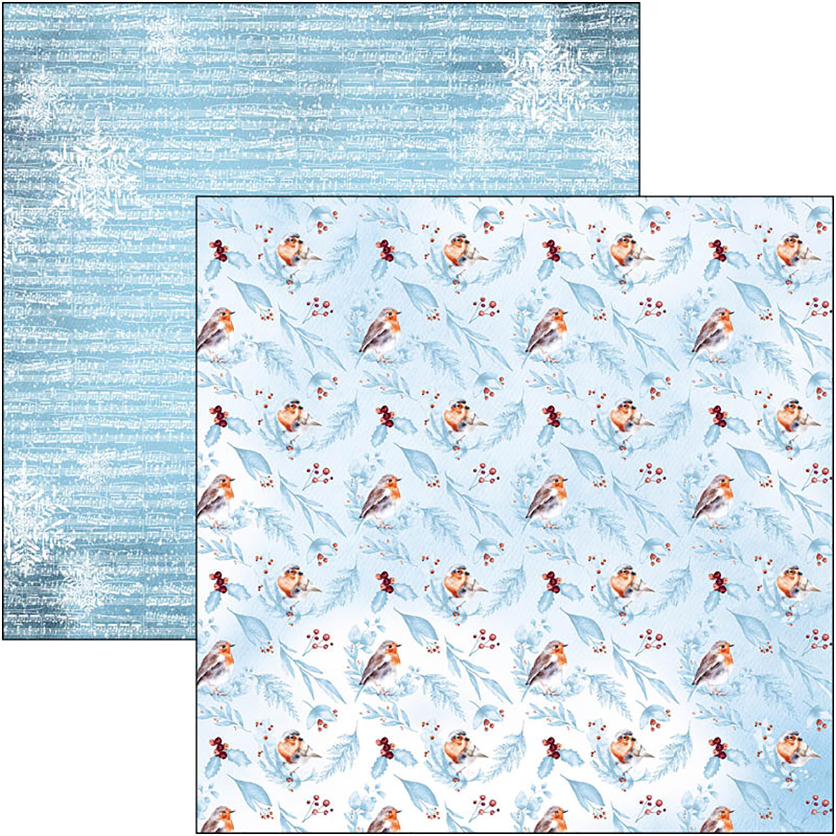 Ciao Bella - WINTER JOURNEY - PAPER PAD 12"X12" - 12 olika dubbelsidiga ark - 3