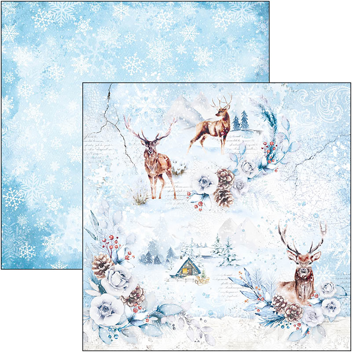 Ciao Bella - WINTER JOURNEY - PAPER PAD 12"X12" - 12 olika dubbelsidiga ark - 4