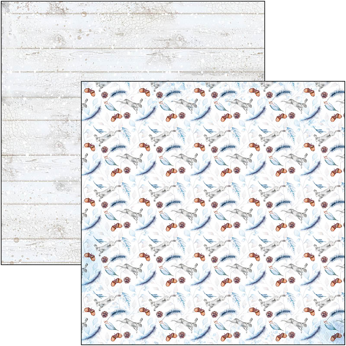 Ciao Bella - WINTER JOURNEY - PAPER PAD 12"X12" - 12 olika dubbelsidiga ark - 11