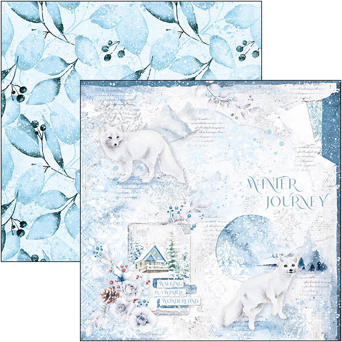 Ciao Bella - WINTER JOURNEY - PAPER PAD 12"X12" - 12 olika dubbelsidiga ark - 2