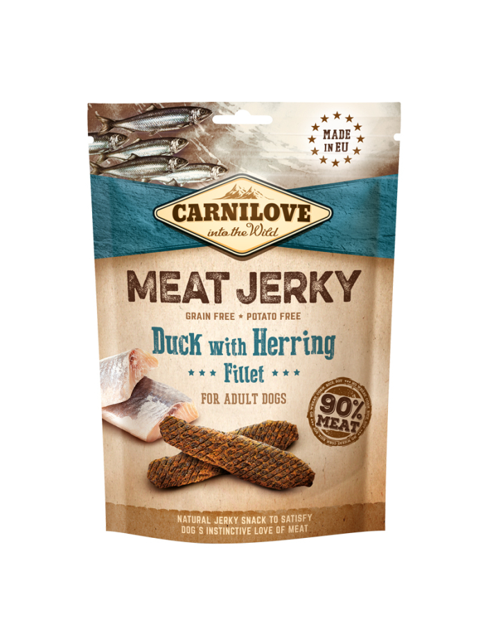 Carnilove Meat Jerky Duck with Herring Fillet 100g