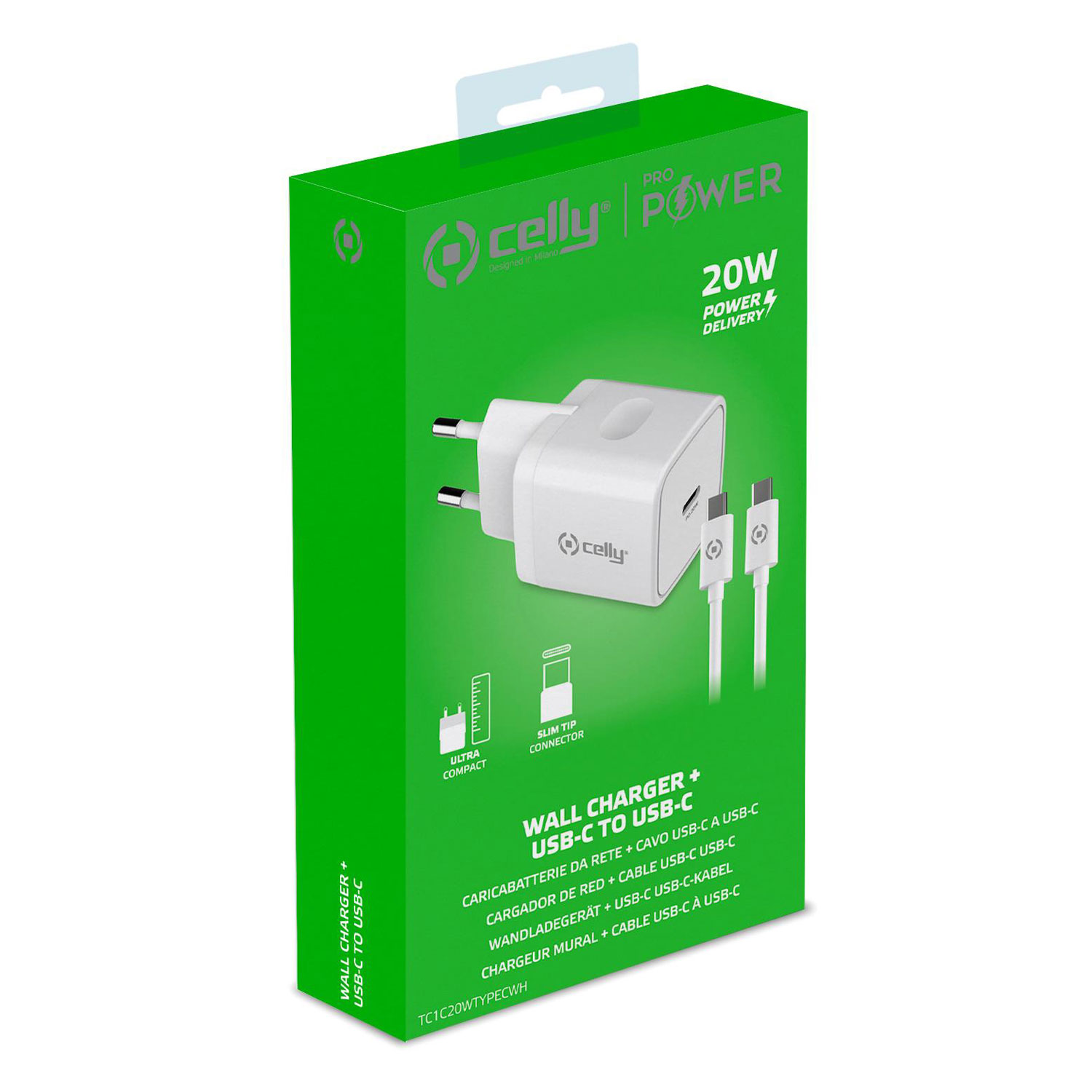 USB-laddare USB-C PD 20W + USB-C-kabel - 4