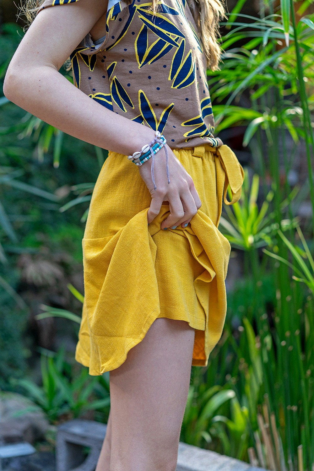 VISCOSE/LINNEN SLUB - MUSTARD - 5