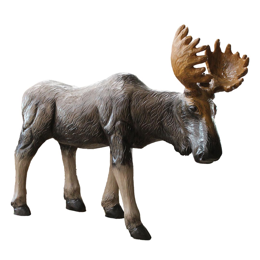 Träskulptur Älg Verklig