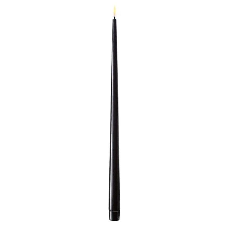 DELUXE HOMEART LED Herrgårdsljus Svart 38cm 2-pack