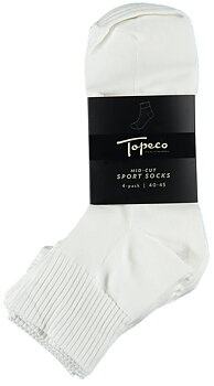 4-Pack Topeco Mens Sport Quarter Socks