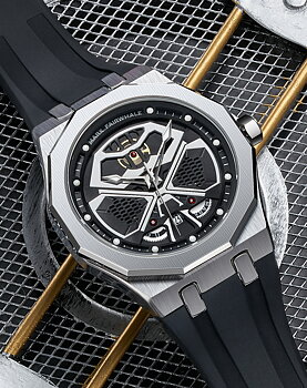 Mark Fairwhale Mercury Silver Black Rubber