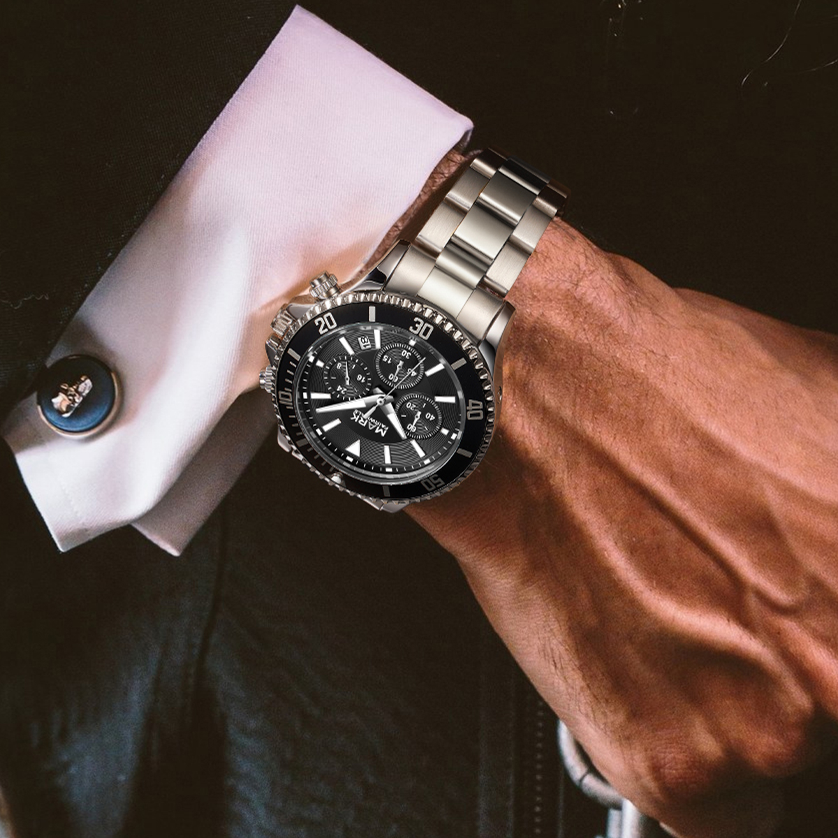 Mark Fairwhale Draco Silver Green Steel - 12