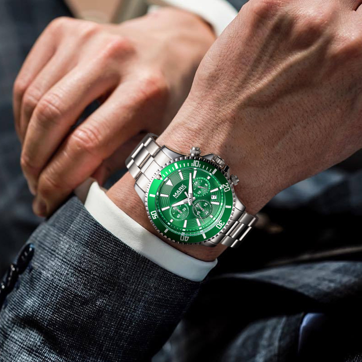 Mark Fairwhale Draco Silver Green Steel - 8