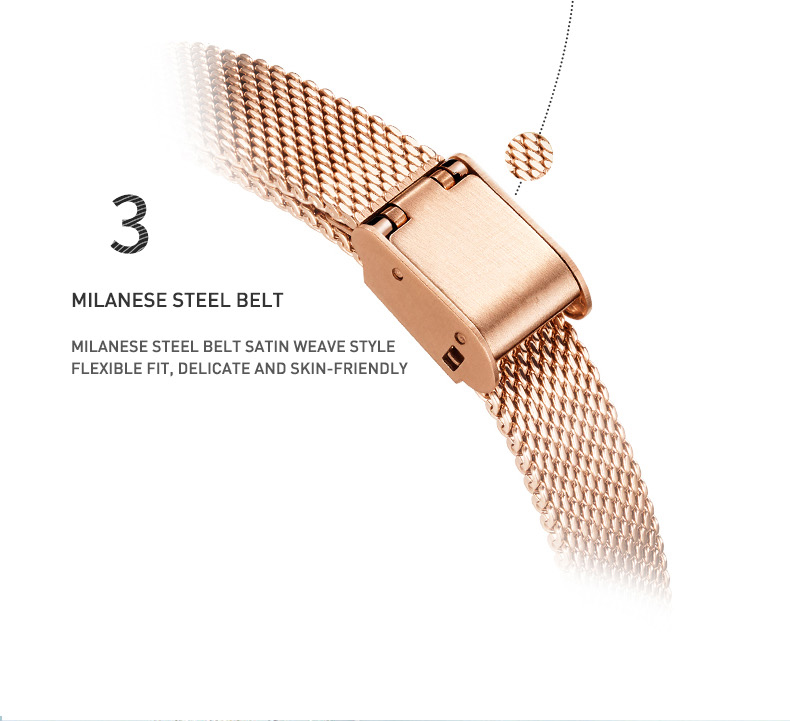 Celestial rose gold mesh watch hot sale