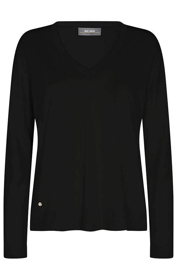 Mos Mosh - MMSwann V-LS Tee Black